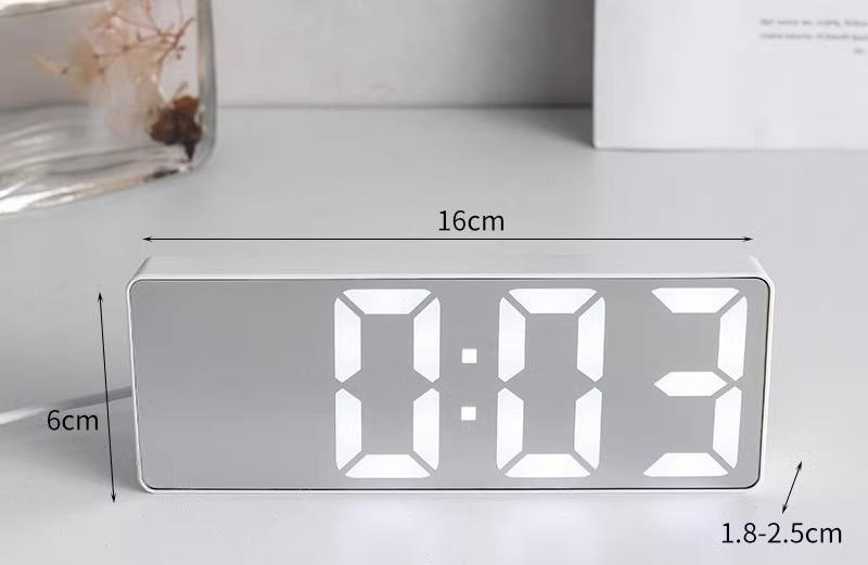 Luminous Mirror Alarm Clock Desktop Display Silent, Simple, High Aesthetic Student Desktop Digital Electronic Clock
Luminous Mirror Alarm Clock Desktop Display Silent, Simple, High Aesthetic Student Desktop Digital Electronic Clock