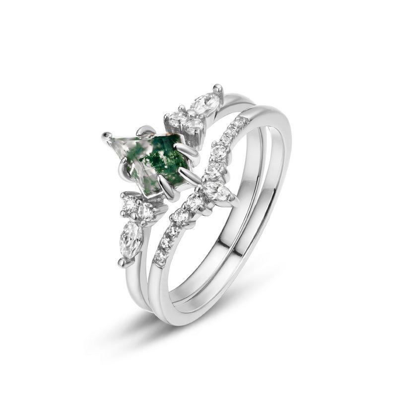 Геометрический комплект колец из стерлингового серебра 925 пробы, кольцо из травяного агата для пары, модные ювелирные изделия 6 зелёный
Геометрический комплект колец из стерлингового серебра 925 пробы, кольцо из травяного агата для пары, модные ювелирные изделия 6 зелёный