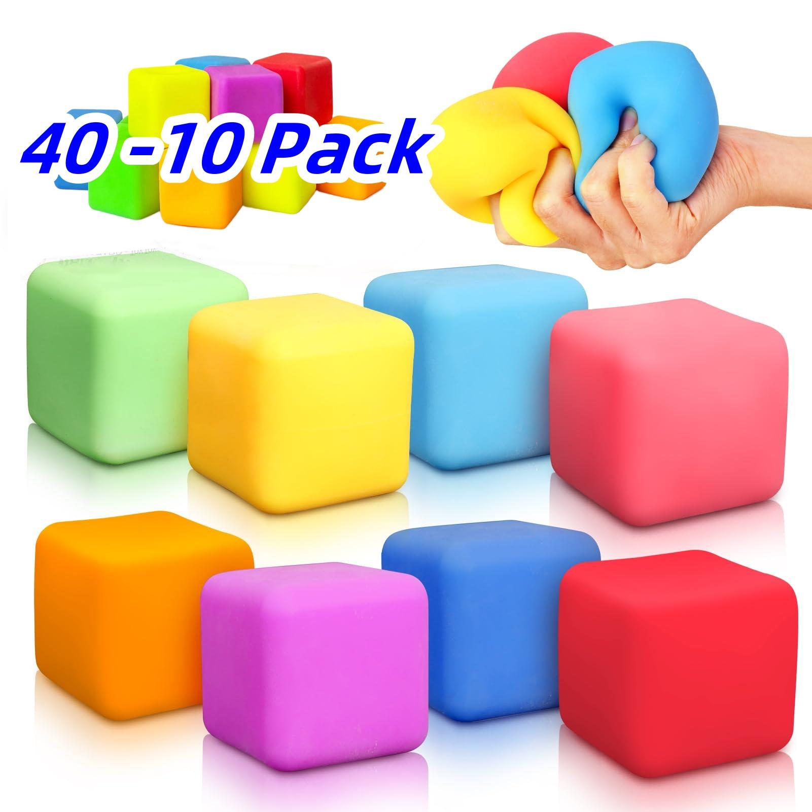 40-10 Pack Squishy Fidget Toys For Kids Dough Stress Relief Cube Pull Stretch Sensory Squeeze Cubes For Anxiety (As shown-7548)-
40-10 Pack Squishy Fidget Toys For Kids Dough Stress Relief Cube Pull Stretch Sensory Squeeze Cubes For Anxiety (As shown-7548)-