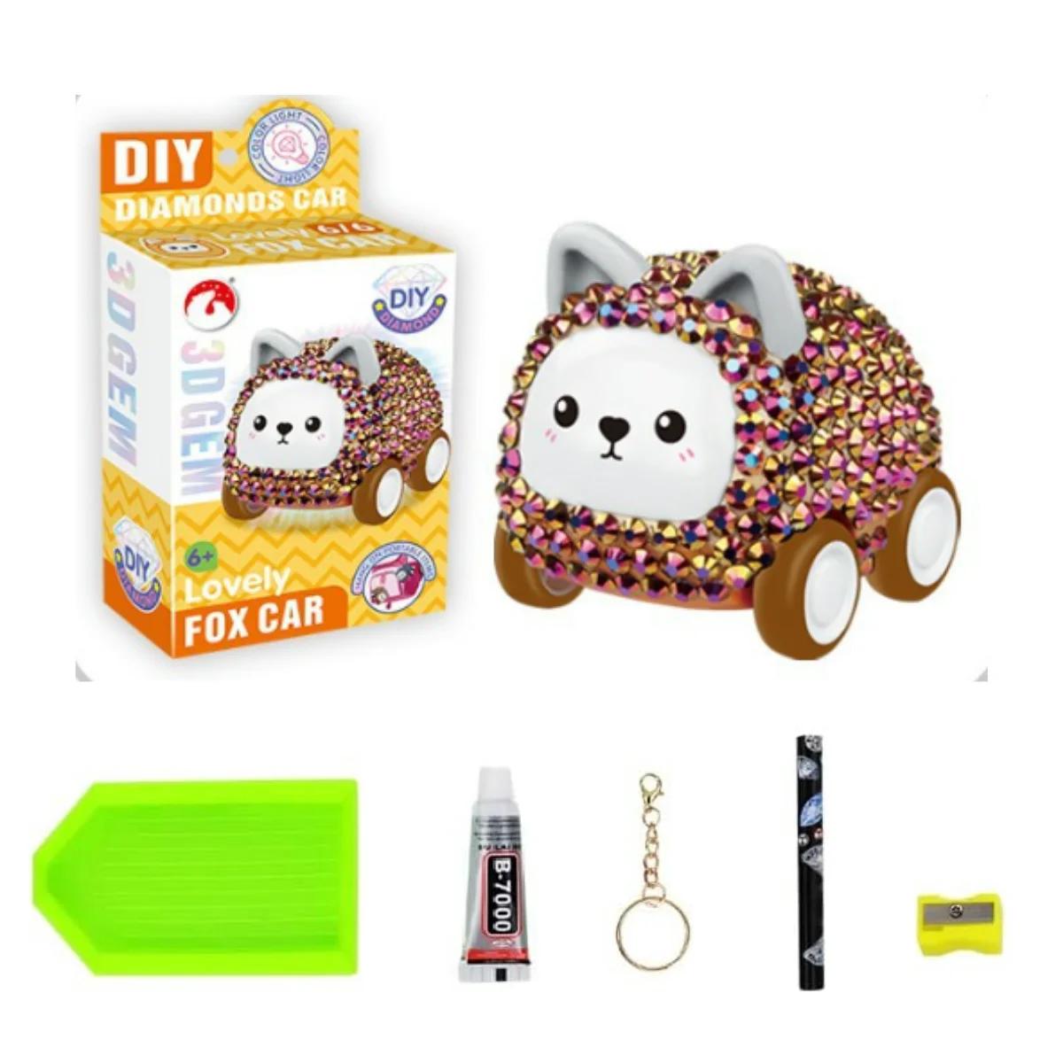 Novelty Cute Animal DIY 3D Diamond Art Car Toys with Light, Crafts for Kids Ages 6+ with Keychains ,Christmas,birthday Gift
Novelty Cute Animal DIY 3D Diamond Art Car Toys with Light, Crafts for Kids Ages 6+ with Keychains ,Christmas,birthday Gift