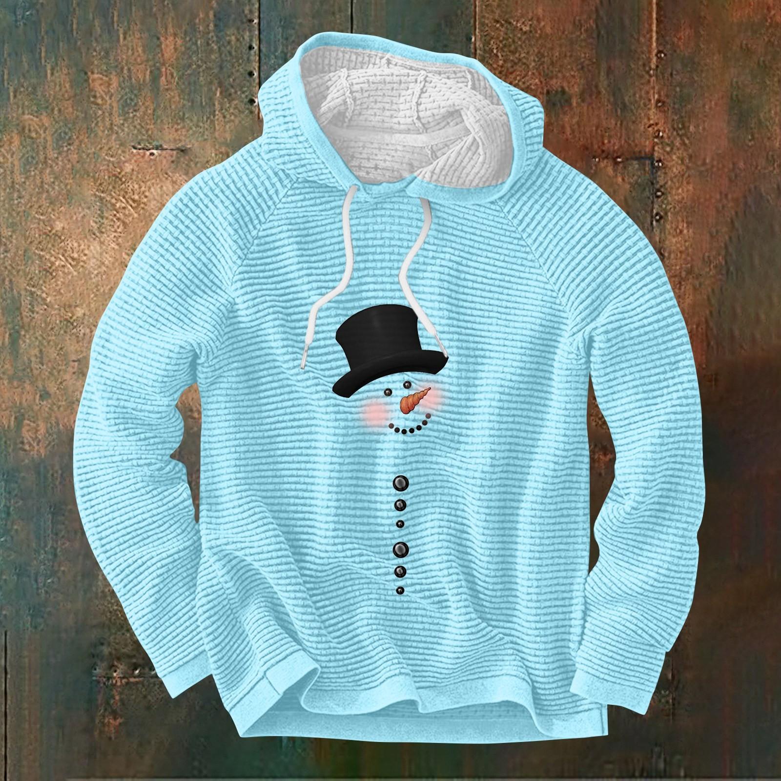 Мужской повседневный и модный свитер с длинными рукавами и капюшоном L