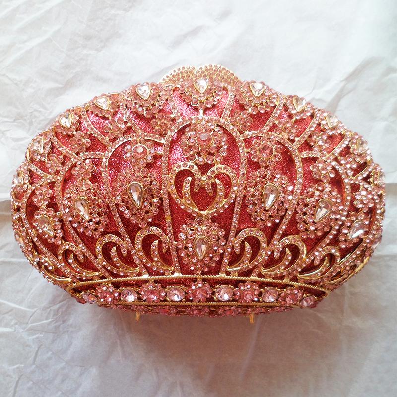 Gold Crown Diamond Evening Clutch Purse WHTUOHENG Luxury Women Crystal Wedding Bridal Purses Hard Metal Handbags Lady Clutches 20cmX13cmX7cm
Gold Crown Diamond Evening Clutch Purse WHTUOHENG Luxury Women Crystal Wedding Bridal Purses Hard Metal Handbags Lady Clutches 20cmX13cmX7cm