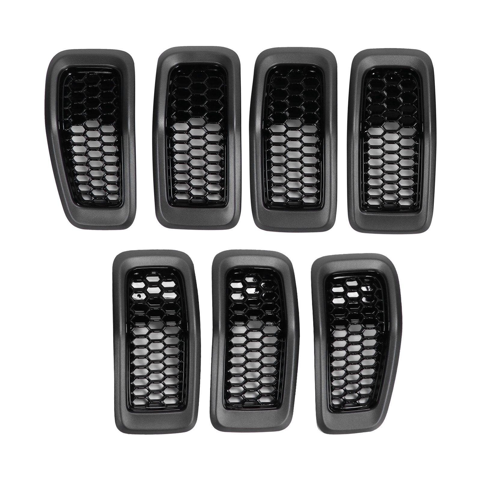 7PCS 22x10.3cm Black Car Racing Grille Inserts Frame Corrosion Resistant 68303626AB Replacement for Cherokee 2014‑2018
7PCS 22x10.3cm Black Car Racing Grille Inserts Frame Corrosion Resistant 68303626AB Replacement for Cherokee 2014‑2018