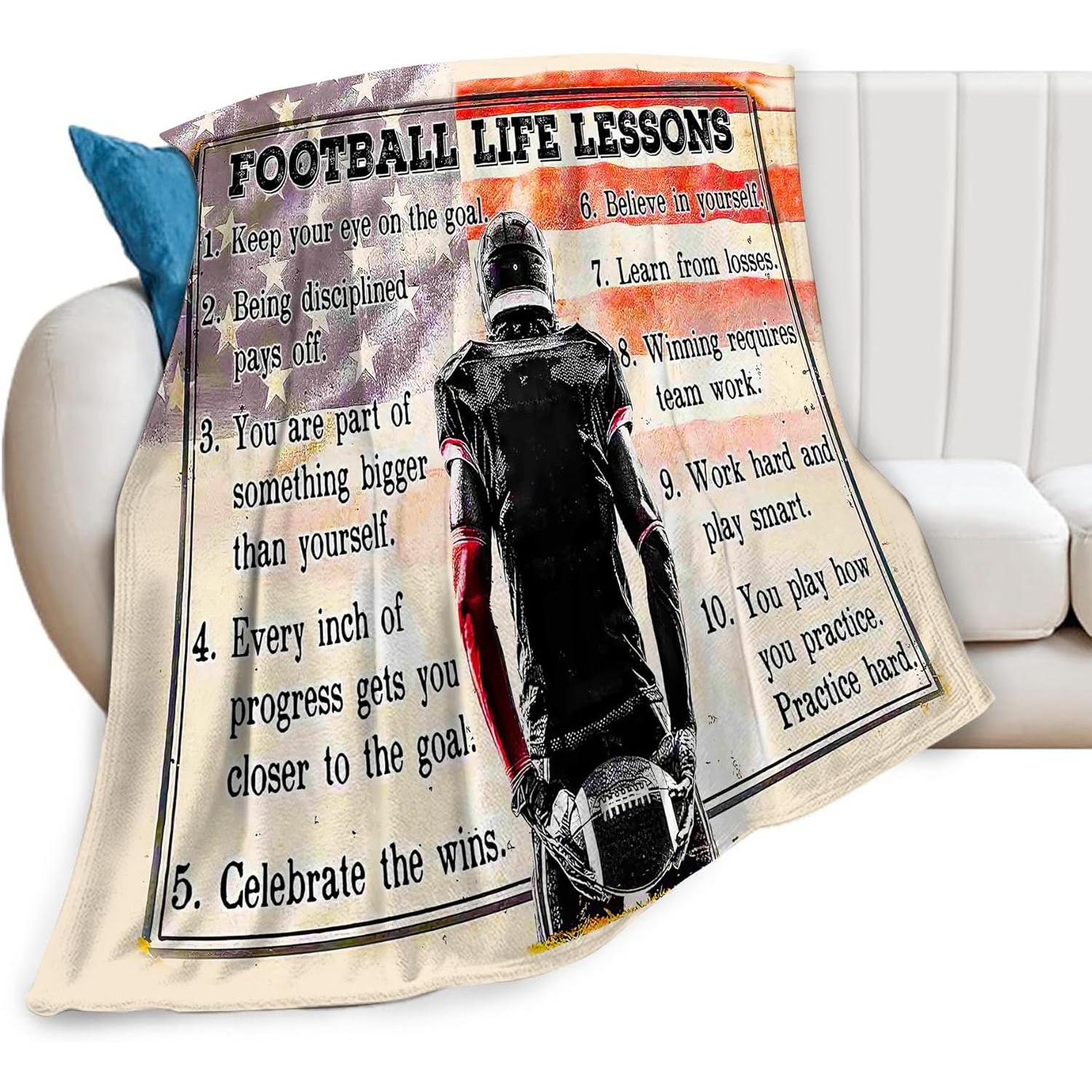Football Blanket for Men Kids Teenagers Sports Throw Blanket for Lover Soft Cozy Warm Fuzzy Fleece De 75x90cm
Football Blanket for Men Kids Teenagers Sports Throw Blanket for Lover Soft Cozy Warm Fuzzy Fleece De 75x90cm