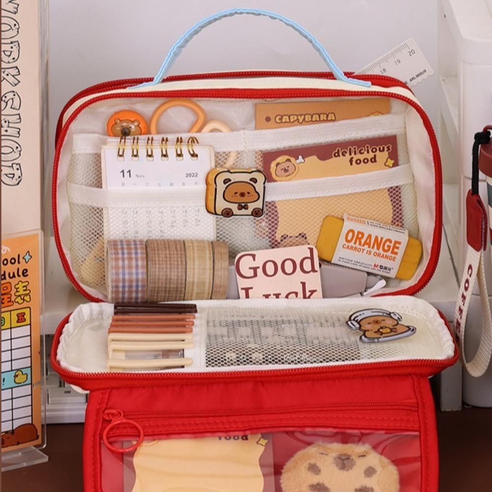 Zipper Canvas Pencil Case Multi Layers Stationery Storage Bag Fashion Makeup Bag Gifts кофейный
Zipper Canvas Pencil Case Multi Layers Stationery Storage Bag Fashion Makeup Bag Gifts кофейный