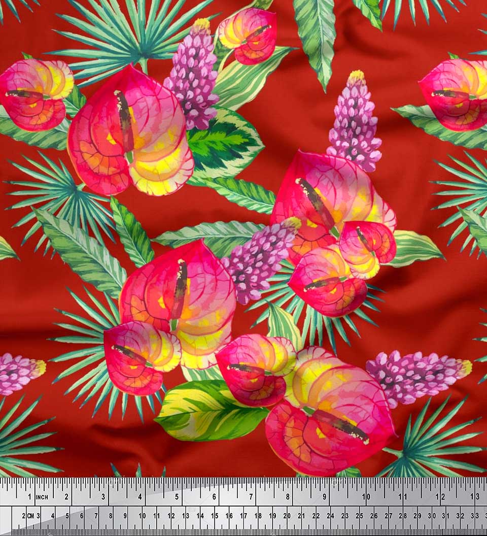 Soimoi Japan Crepe Satin Fabric Leaves, Laceleaf & Lupin Floral Print Fabric на метр 42 дюйма 42 Inch Wide - Poly Crepe красный
Soimoi Japan Crepe Satin Fabric Leaves, Laceleaf & Lupin Floral Print Fabric на метр 42 дюйма 42 Inch Wide - Poly Crepe красный