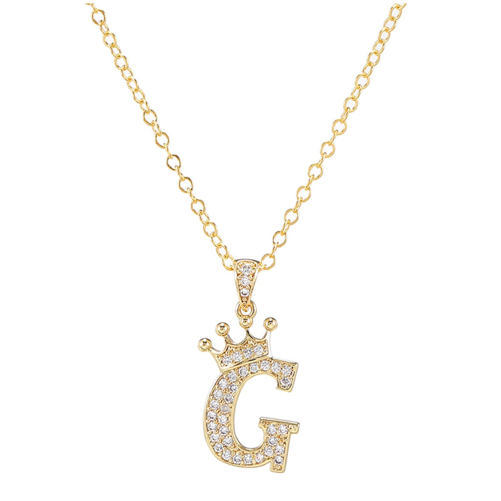 New Fashion Zircon Crown English Letter Pendant Lady Necklace Necklace G
New Fashion Zircon Crown English Letter Pendant Lady Necklace Necklace G