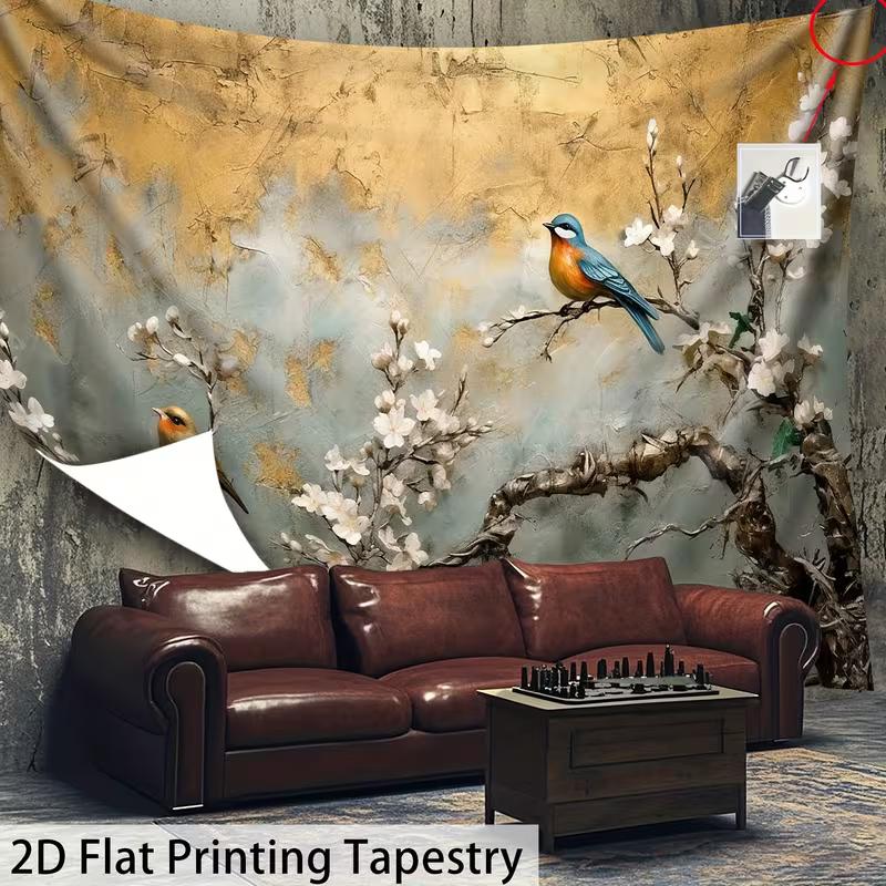 2D Antique Floral Bird Tapestry Textured Golden Background Wall Background Cloth 47.2x31.5inch/120*80cm
2D Antique Floral Bird Tapestry Textured Golden Background Wall Background Cloth 47.2x31.5inch/120*80cm