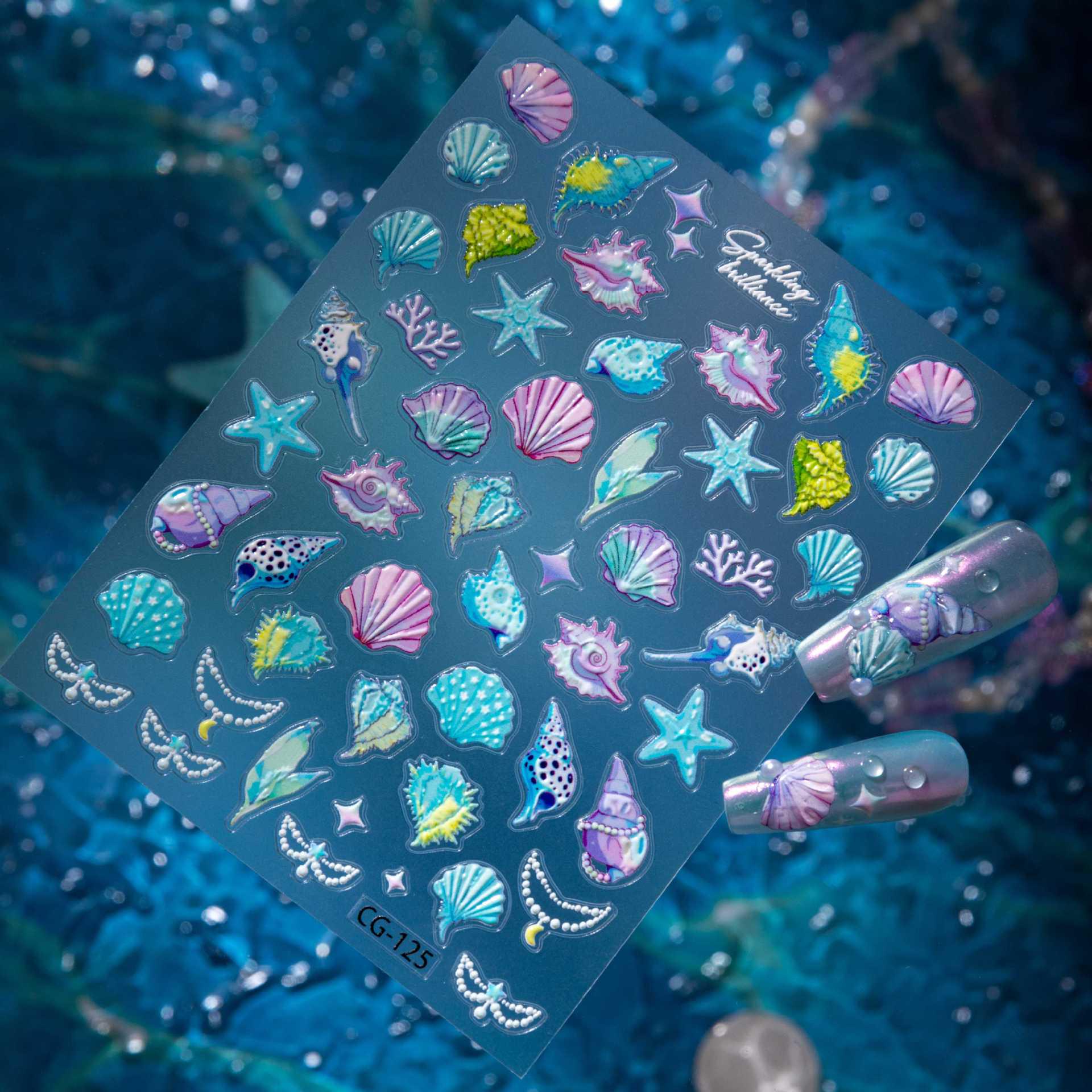 Стикеры для нігтів та щоденника Cyansea Мрійливі мушлі та морські зірки CG-125
Стикеры для нігтів та щоденника Cyansea Мрійливі мушлі та морські зірки CG-125