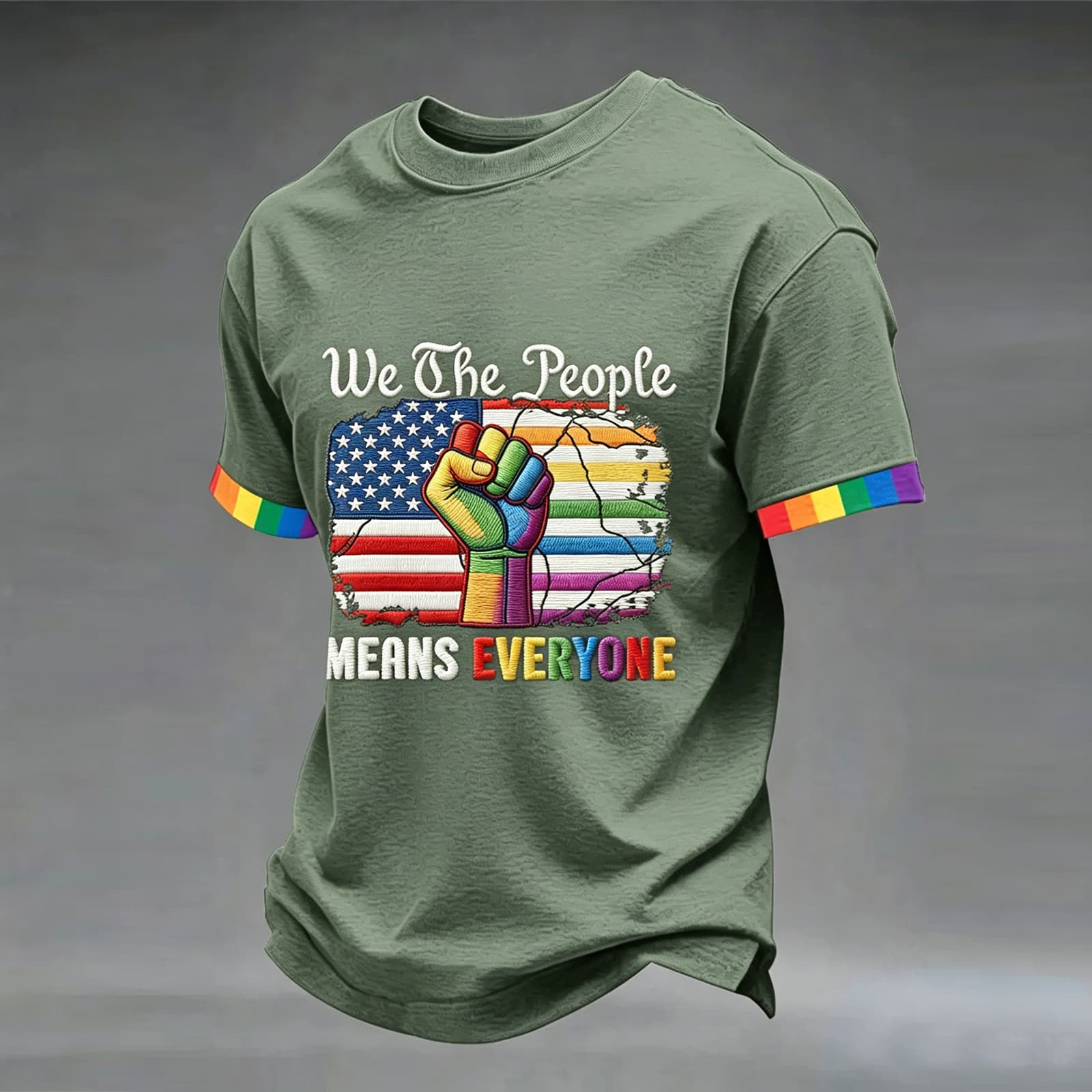 Short Sleeve Crew Neck T Shirt with Graphic Print United States Flag Raised Fist Lettering Design Casual Fit Unisex Top XXXL
Short Sleeve Crew Neck T Shirt with Graphic Print United States Flag Raised Fist Lettering Design Casual Fit Unisex Top XXXL
