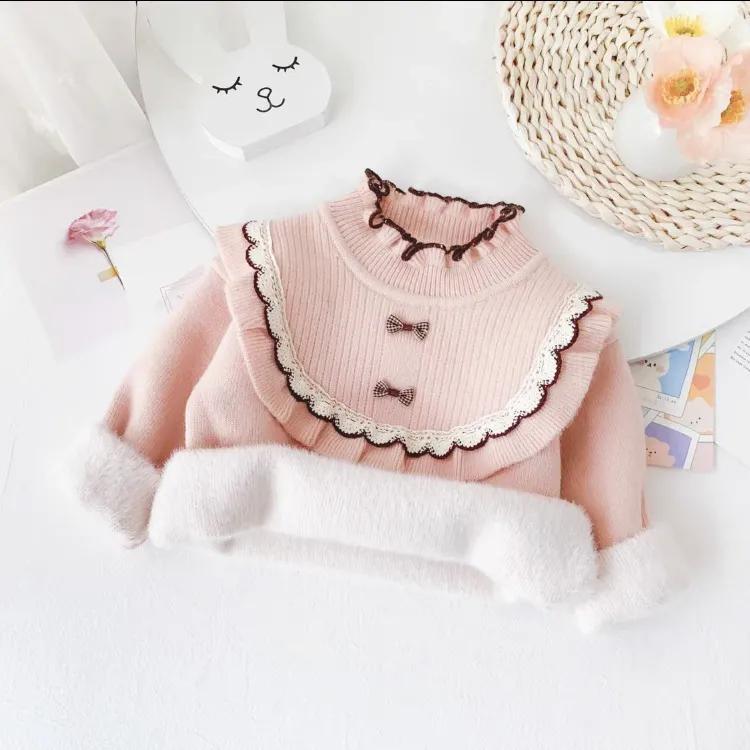 Свитер для девочек и зимний свитер с утолщенной основой из флиса с воротником до половины высоты 80 розовый
Свитер для девочек и зимний свитер с утолщенной основой из флиса с воротником до половины высоты 80 розовый