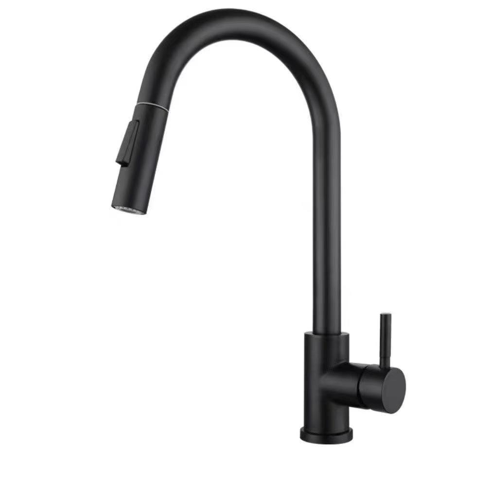 Brushed Gold 304 Stainless Steel Pull-Out Kitchen Faucet - Lead-Free, Hot/Cold Water Sink Faucet Single Faucet Without Inlet Pipe
Brushed Gold 304 Stainless Steel Pull-Out Kitchen Faucet - Lead-Free, Hot/Cold Water Sink Faucet Single Faucet Without Inlet Pipe