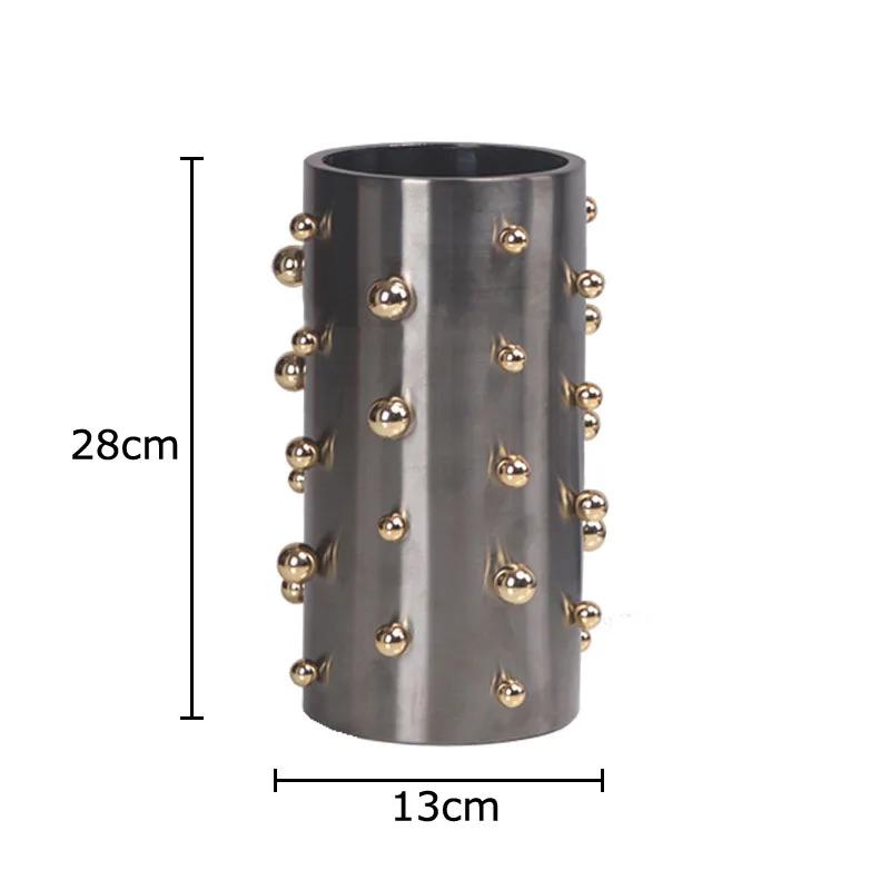 Golden Pearl Dot Cylinder Vase Artificial Flower Decorative Flowers Pot Desk Decoration Floral Vases Room Aesthetic Decor
Golden Pearl Dot Cylinder Vase Artificial Flower Decorative Flowers Pot Desk Decoration Floral Vases Room Aesthetic Decor