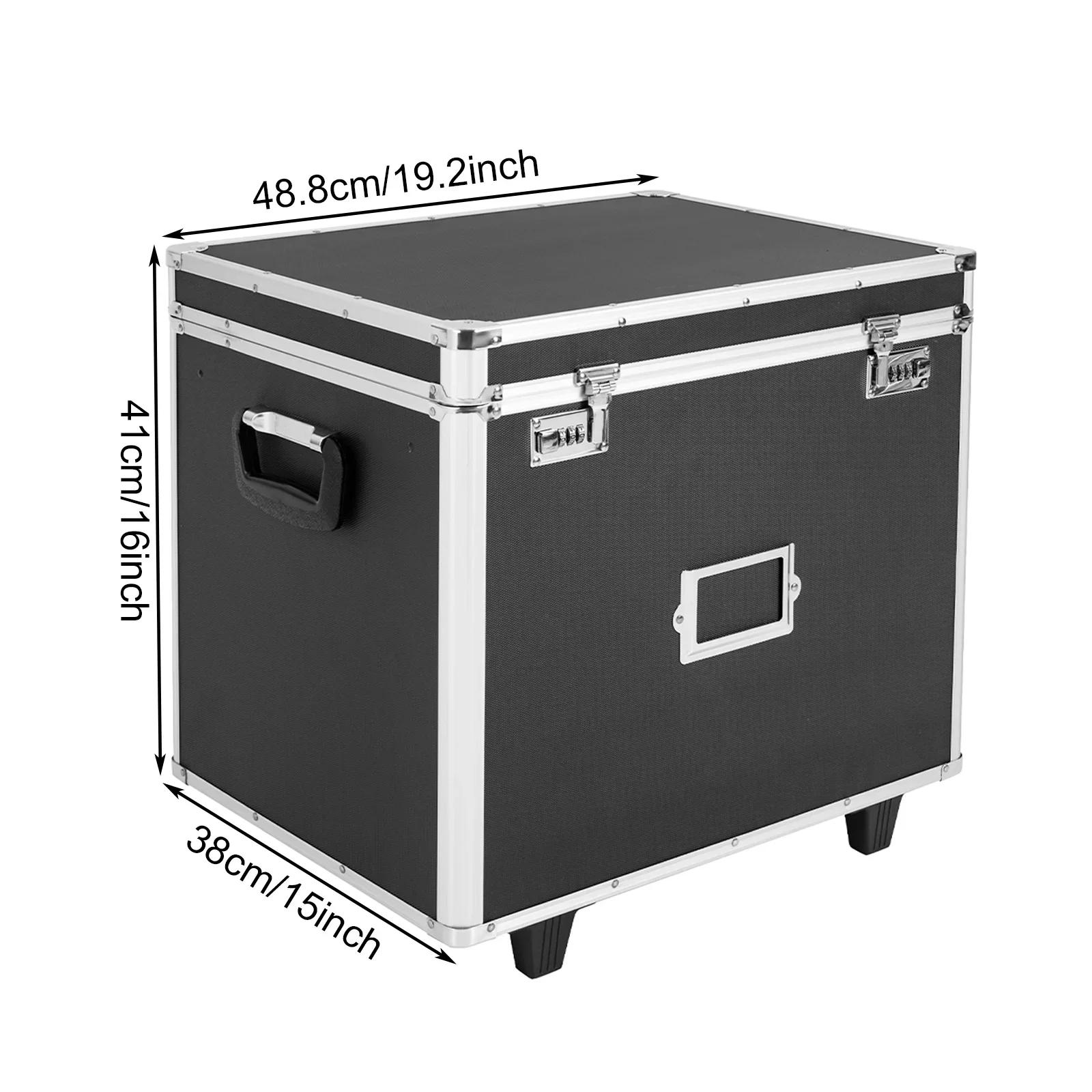 BYMAOCAR Dual-Password Security Lock File Storage Box with Telescopic Handle and Wheels - Aluminum Alloy Portable Document Case чорний
BYMAOCAR Dual-Password Security Lock File Storage Box with Telescopic Handle and Wheels - Aluminum Alloy Portable Document Case чорний