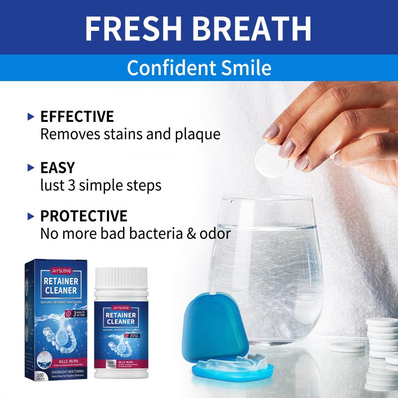 100 Pcs Denture Cleaning Tablets Removes Odor Oral Cleaning For Retainer Fresh Breath Retainer Cleaner For Aligner Mouth one size
100 Pcs Denture Cleaning Tablets Removes Odor Oral Cleaning For Retainer Fresh Breath Retainer Cleaner For Aligner Mouth one size