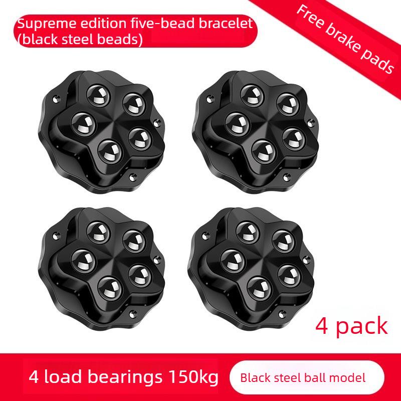 4PCS Silent Steel Ball Base Furniture Casters with Nylon Wheels No Need to Paste Smooth Rolling Universal Wheels 4pcs чорний
4PCS Silent Steel Ball Base Furniture Casters with Nylon Wheels No Need to Paste Smooth Rolling Universal Wheels 4pcs чорний