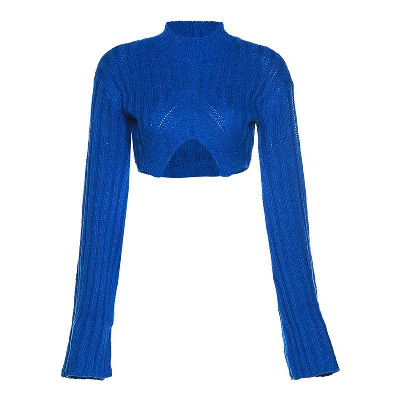 Sweater Fashion New Autumn New Arrival Fashion round-Neck Flared Sleeves Short Crop Top Stylish Knitting Sweater Women Blue S
Sweater Fashion New Autumn New Arrival Fashion round-Neck Flared Sleeves Short Crop Top Stylish Knitting Sweater Women Blue S