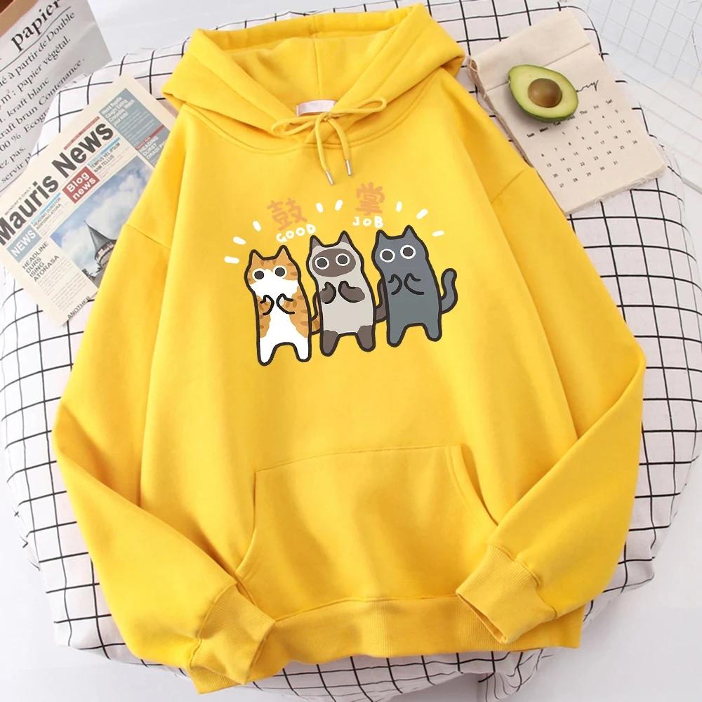 Three Cats Are Applauding And Cheering Mans Wei Clothing Comfort Vigor Hoody Leisure Sports Sweatshirt Youth Versatile Clothes 3XL
Three Cats Are Applauding And Cheering Mans Wei Clothing Comfort Vigor Hoody Leisure Sports Sweatshirt Youth Versatile Clothes 3XL