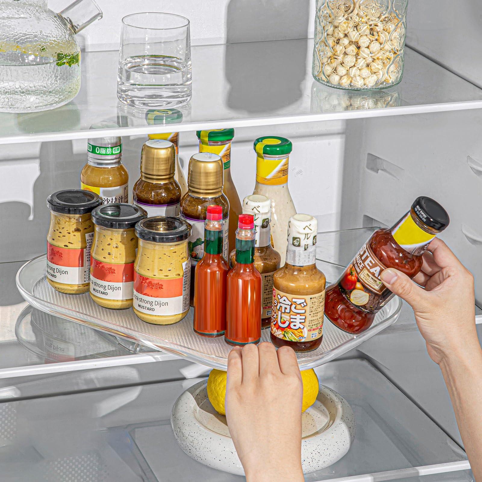 Rectangular Fridge Organizer Storage Strong Bearing Force Neat Keeping Refrigerator Turntable Organizer Stylish for Kitchen S
Rectangular Fridge Organizer Storage Strong Bearing Force Neat Keeping Refrigerator Turntable Organizer Stylish for Kitchen S