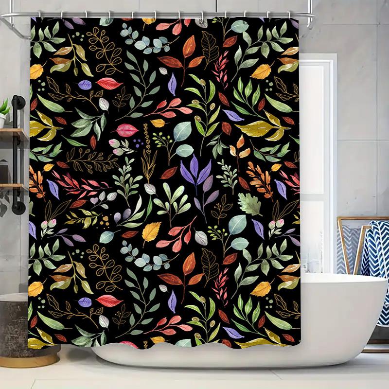Vibrant Leaf Symphony: Colorful Botanical Shower Curtain For A Bold And Modern Bathroom Dcor W60H190(CM)-1 Pcs
Vibrant Leaf Symphony: Colorful Botanical Shower Curtain For A Bold And Modern Bathroom Dcor W60H190(CM)-1 Pcs