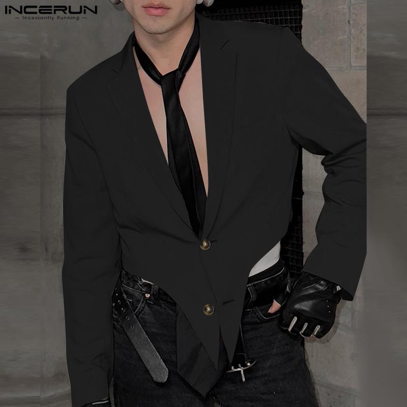 INCERUN Men Lapel Collar Long Sleeve Button Irregular Short Blazer Casual Thin Coats 3XL чёрный
INCERUN Men Lapel Collar Long Sleeve Button Irregular Short Blazer Casual Thin Coats 3XL чёрный