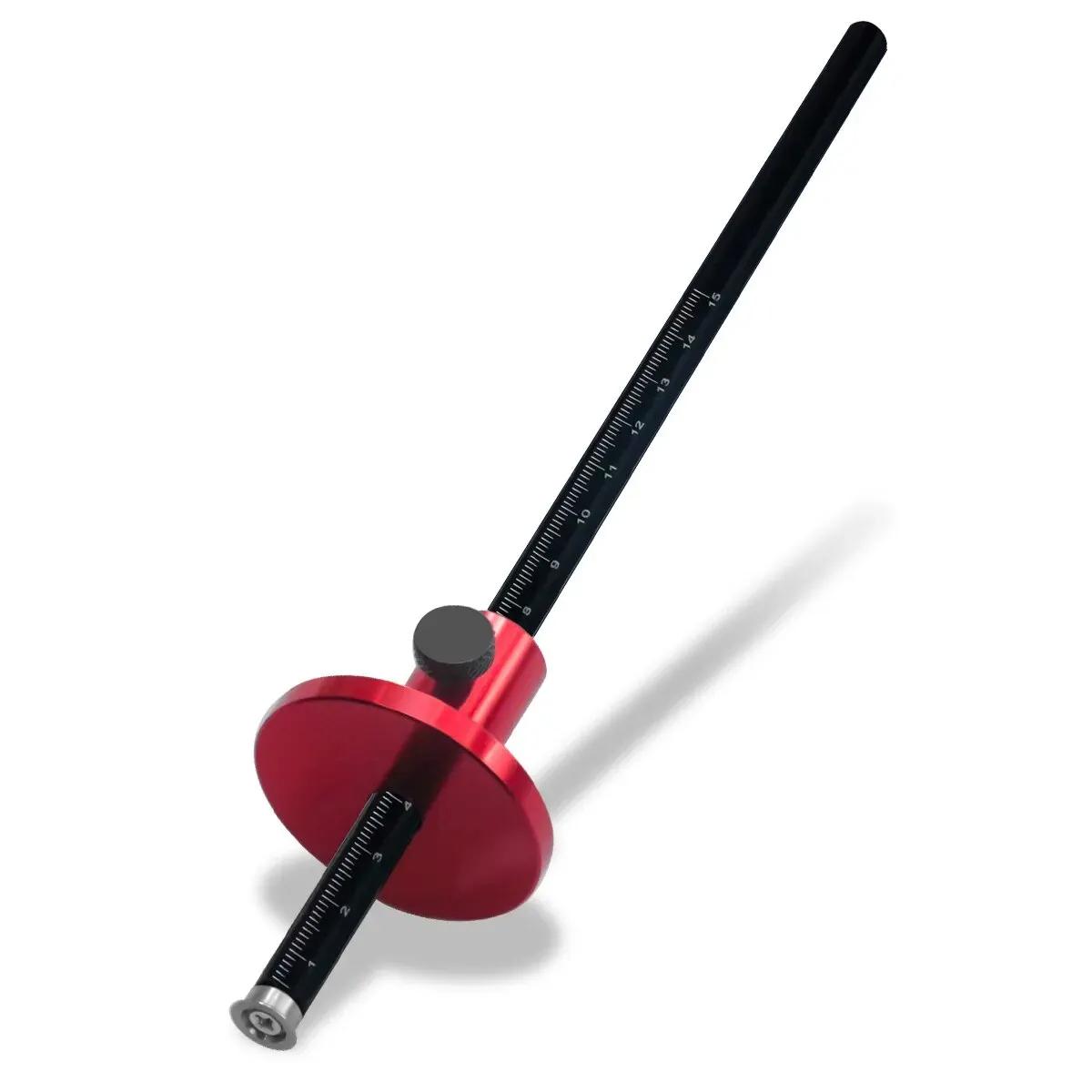 Деревообрабатывающий разметочный инструмент - с дюймовой и миллиметровой шкалой для проведения параллельных линий, измерения пазов и разметки красный
Деревообрабатывающий разметочный инструмент - с дюймовой и миллиметровой шкалой для проведения параллельных линий, измерения пазов и разметки красный