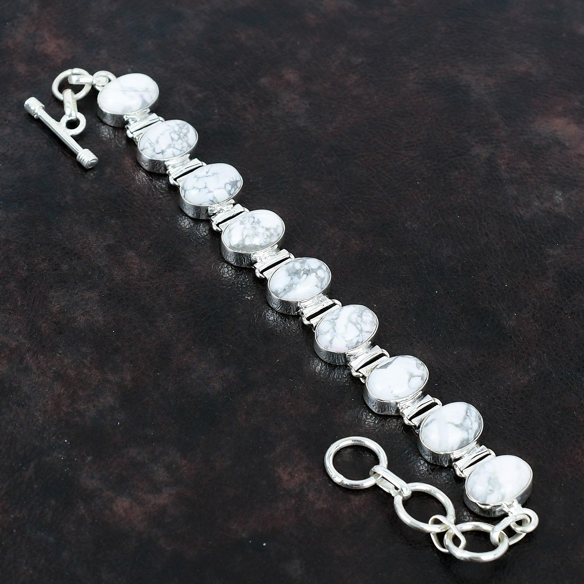 Браслет из говлита Браслет ручной работы с драгоценными камнями Браслет из стерлингового серебра 925 пробы Регулируемый браслет-цепочка Подарки для него Красивые ювелирные изделия из говлита Adjustable
Браслет из говлита Браслет ручной работы с драгоценными камнями Браслет из стерлингового серебра 925 пробы Регулируемый браслет-цепочка Подарки для него Красивые ювелирные изделия из говлита Adjustable