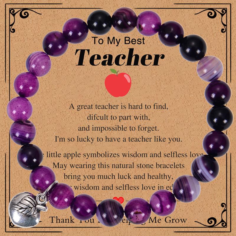 JYL TS Bracelet Teacher s Day Bee Pendant Beaded Honors Diligence & Guidance purple agate імперська синього кольору
JYL TS Bracelet Teacher s Day Bee Pendant Beaded Honors Diligence & Guidance purple agate імперська синього кольору