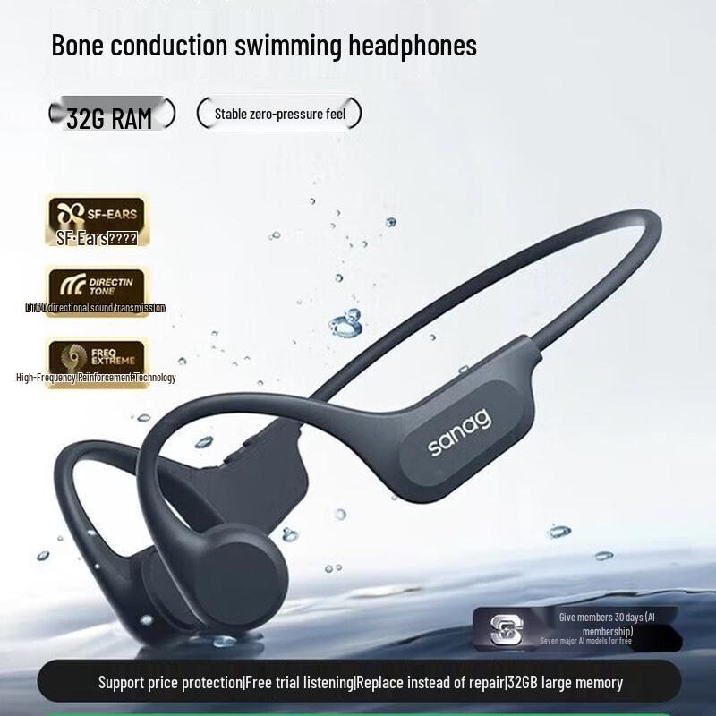 SANAG B60S Pro Waterproof Bone Conduction Sports Earphones
SANAG B60S Pro Waterproof Bone Conduction Sports Earphones