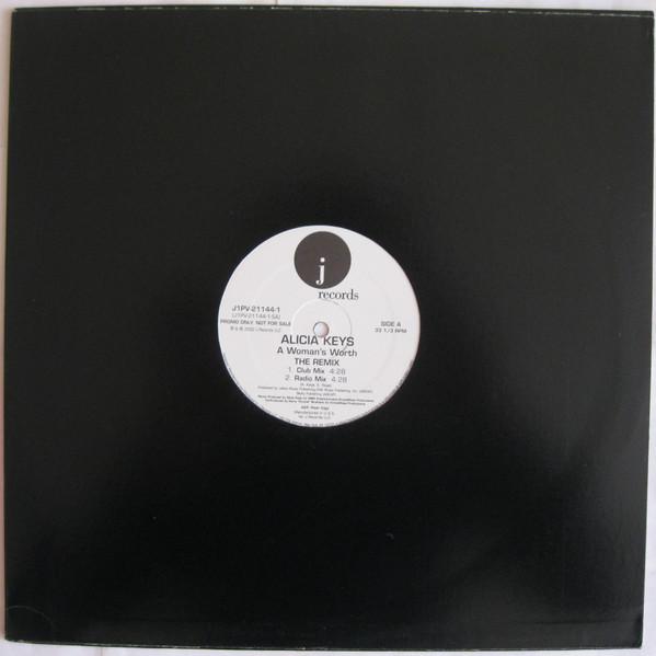 12inch Record ALICIA KEYS A Womans Worth The Remix J1PV211441 J Records 2002 US Rap HipHopRB Used
12inch Record ALICIA KEYS A Womans Worth The Remix J1PV211441 J Records 2002 US Rap HipHopRB Used