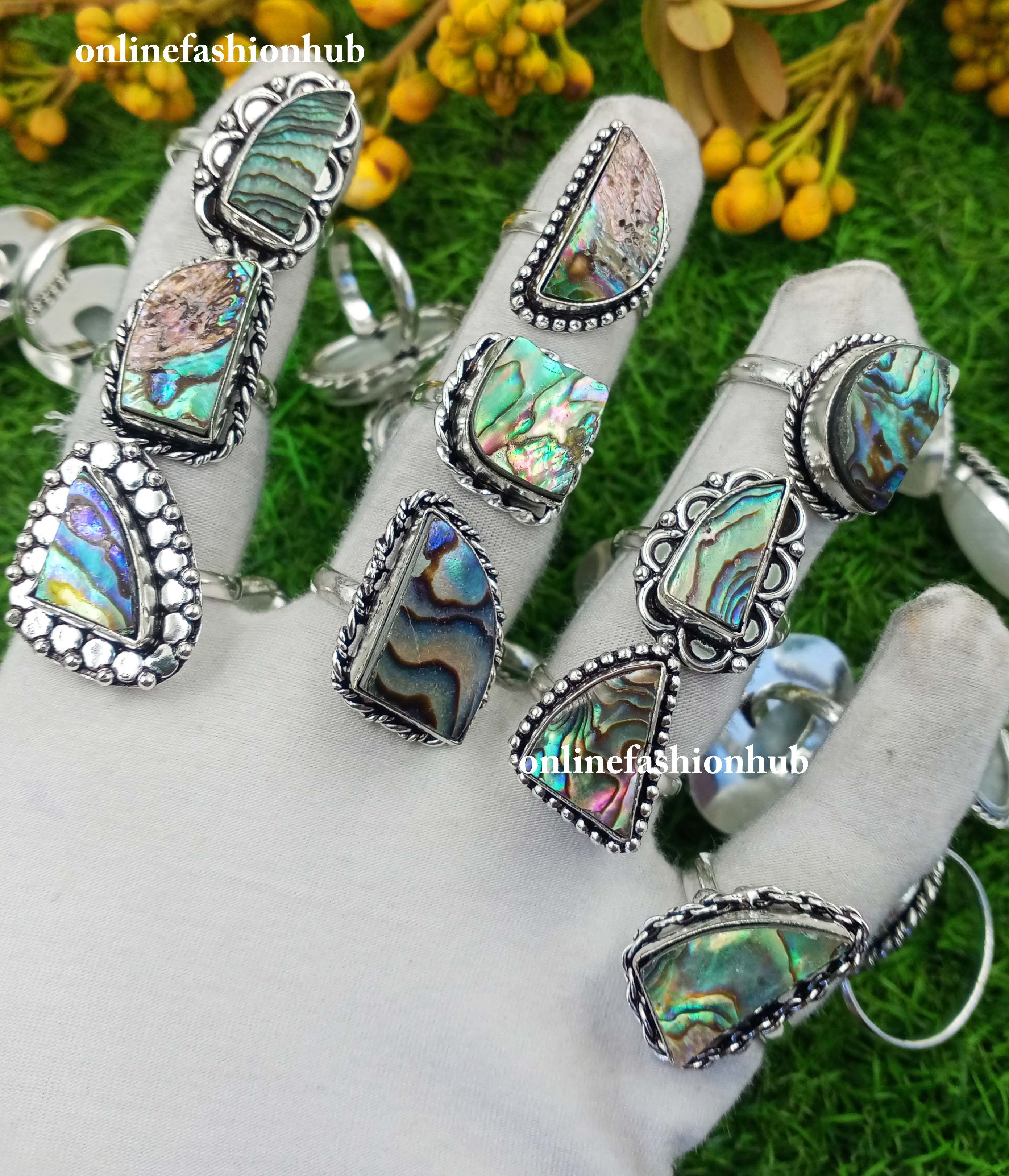 5Pcs Abalone Shell Gemstone Designer Кольца ручной работы Ювелирные изделия оптом, Ювелирные изделия оптом, Кольца оптом, Рождественский подарок, Оптовая JewelryMRO-L131
5Pcs Abalone Shell Gemstone Designer Кольца ручной работы Ювелирные изделия оптом, Ювелирные изделия оптом, Кольца оптом, Рождественский подарок, Оптовая JewelryMRO-L131