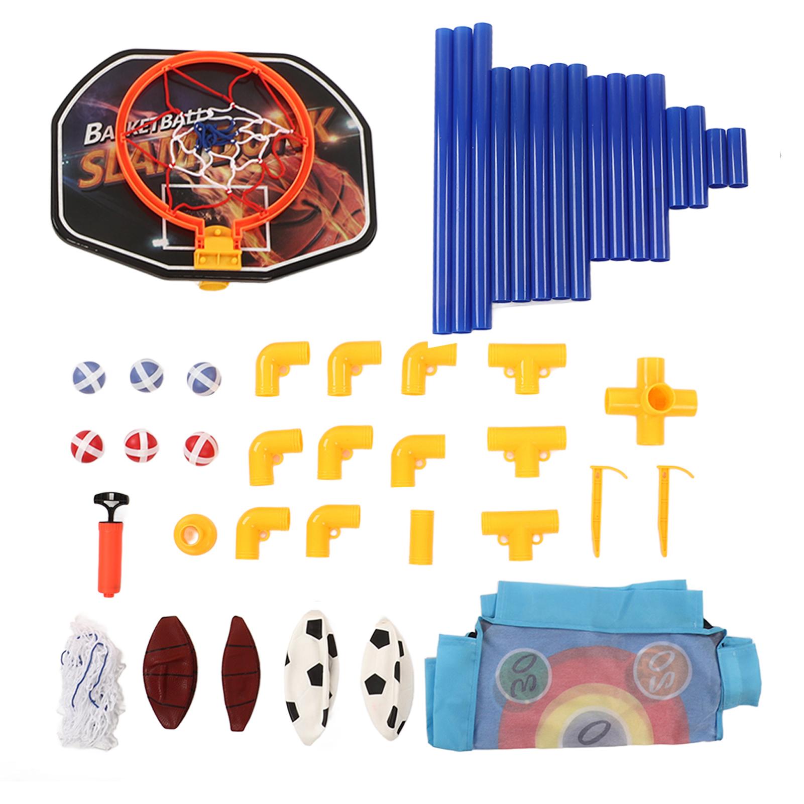 Спортивная игрушка 3 в 1 для детей, портативный набор мини-ворот для футбола с баскетбольной доской, мишень из вязкого мяча
Спортивная игрушка 3 в 1 для детей, портативный набор мини-ворот для футбола с баскетбольной доской, мишень из вязкого мяча