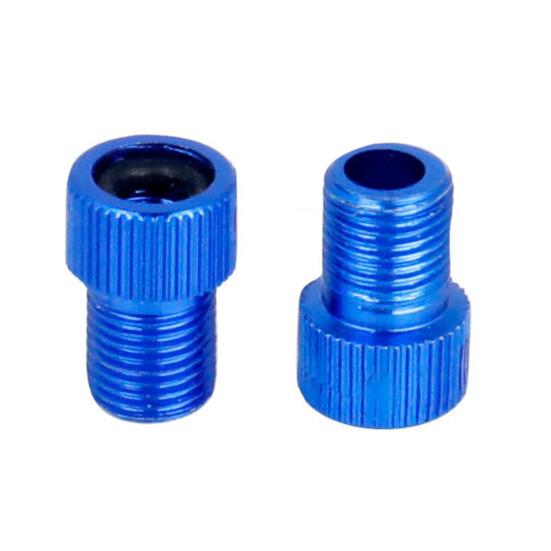 2 шт. Адаптер велосипедного клапана SV к AV Простой в использовании Прочный Золотистый Адаптер клапана для велоспорта синий