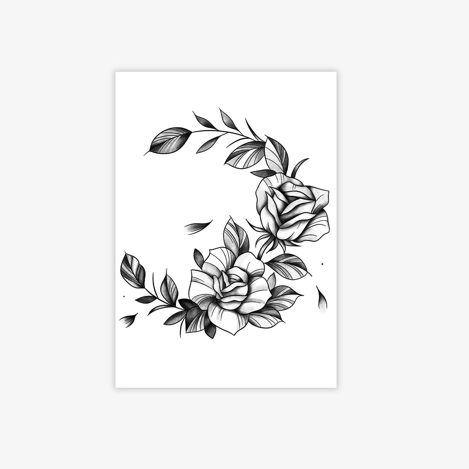Black And Gray Realistic Rose Tattoo Sticker, Waterproof And Long-Lasting, Women S Forearm Advanced Sense Simulation Tattoo 10*7
Black And Gray Realistic Rose Tattoo Sticker, Waterproof And Long-Lasting, Women S Forearm Advanced Sense Simulation Tattoo 10*7