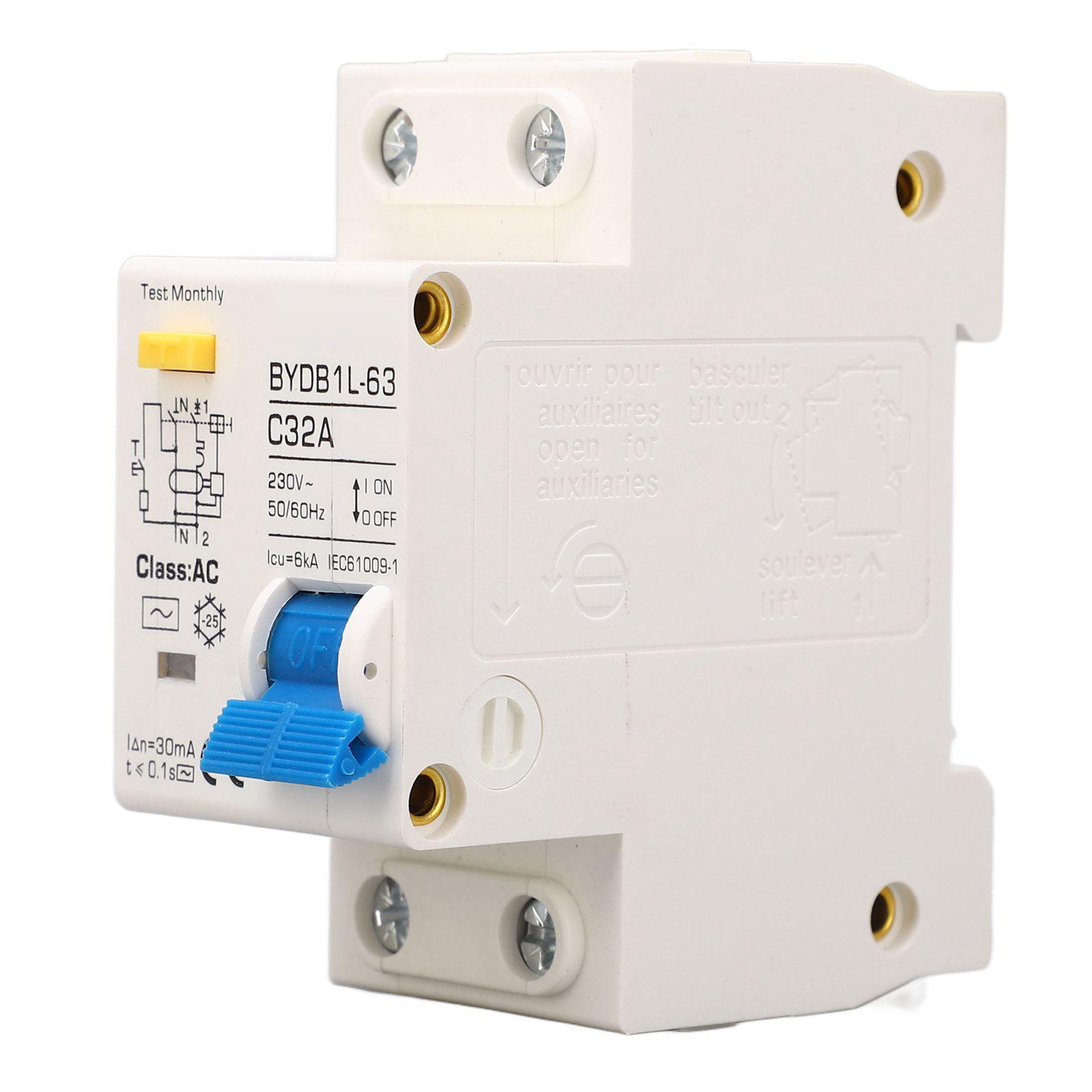 1P+N Leakage Protection Switch 30mA Leakage Protecting Current Type AC Mini Circuit Breaker 32A
1P+N Leakage Protection Switch 30mA Leakage Protecting Current Type AC Mini Circuit Breaker 32A