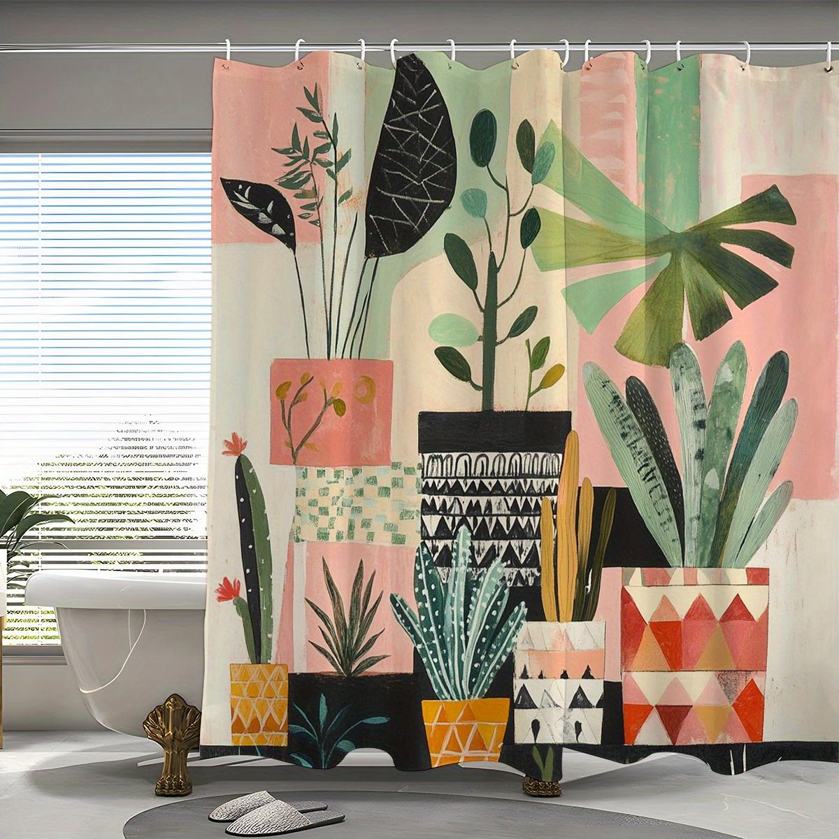 1 Piece Abstract Geometric Fairy Botanical Shower Curtain With Bright Floral And Leaf Design, Perfect For Bathroom Decoration W60H190(CM)-1 Pcs
1 Piece Abstract Geometric Fairy Botanical Shower Curtain With Bright Floral And Leaf Design, Perfect For Bathroom Decoration W60H190(CM)-1 Pcs