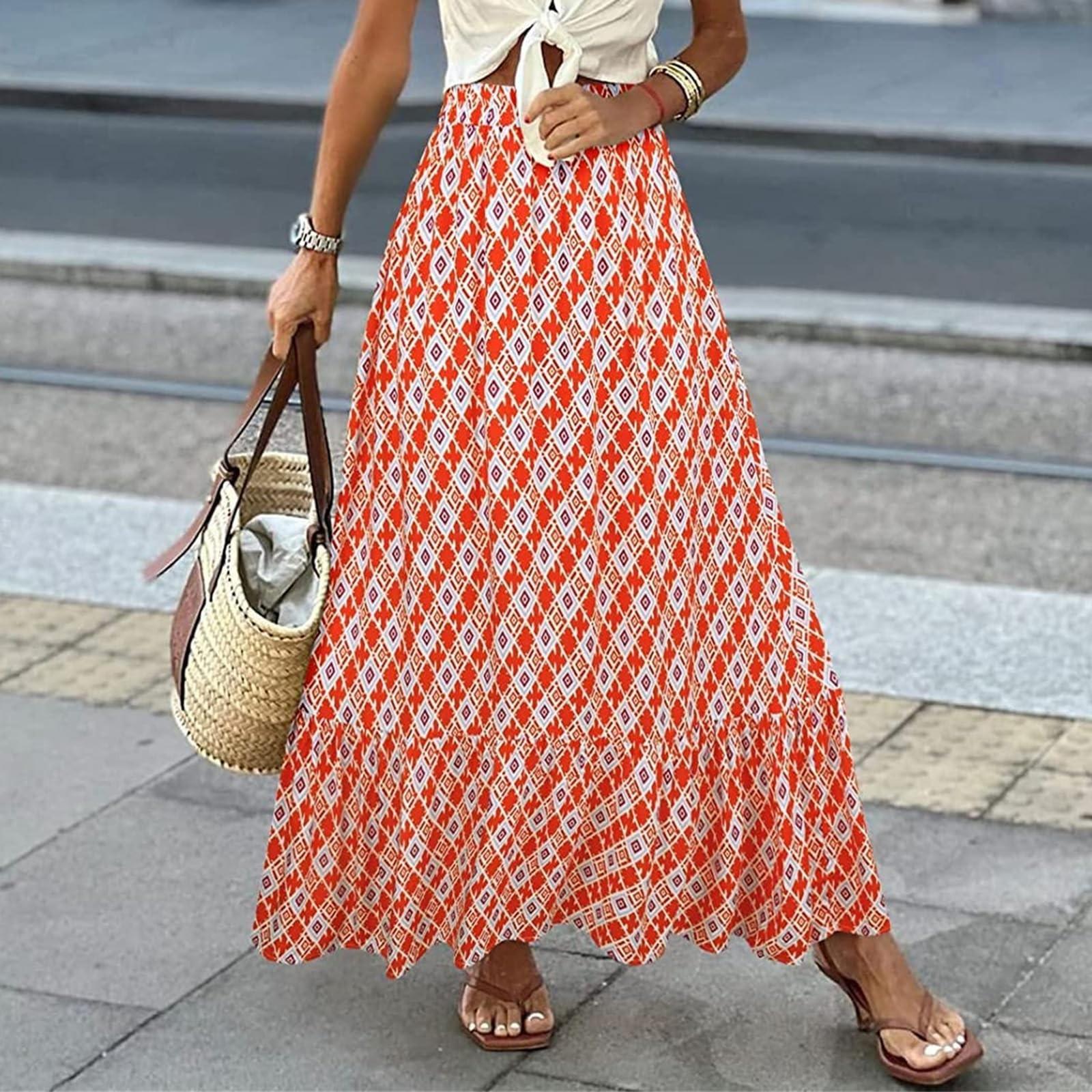 Женская мода, богемная юбка с эластичной резинкой на талии, свободная повседневная юбка с высокой талией и большим подолом XL
Женская мода, богемная юбка с эластичной резинкой на талии, свободная повседневная юбка с высокой талией и большим подолом XL