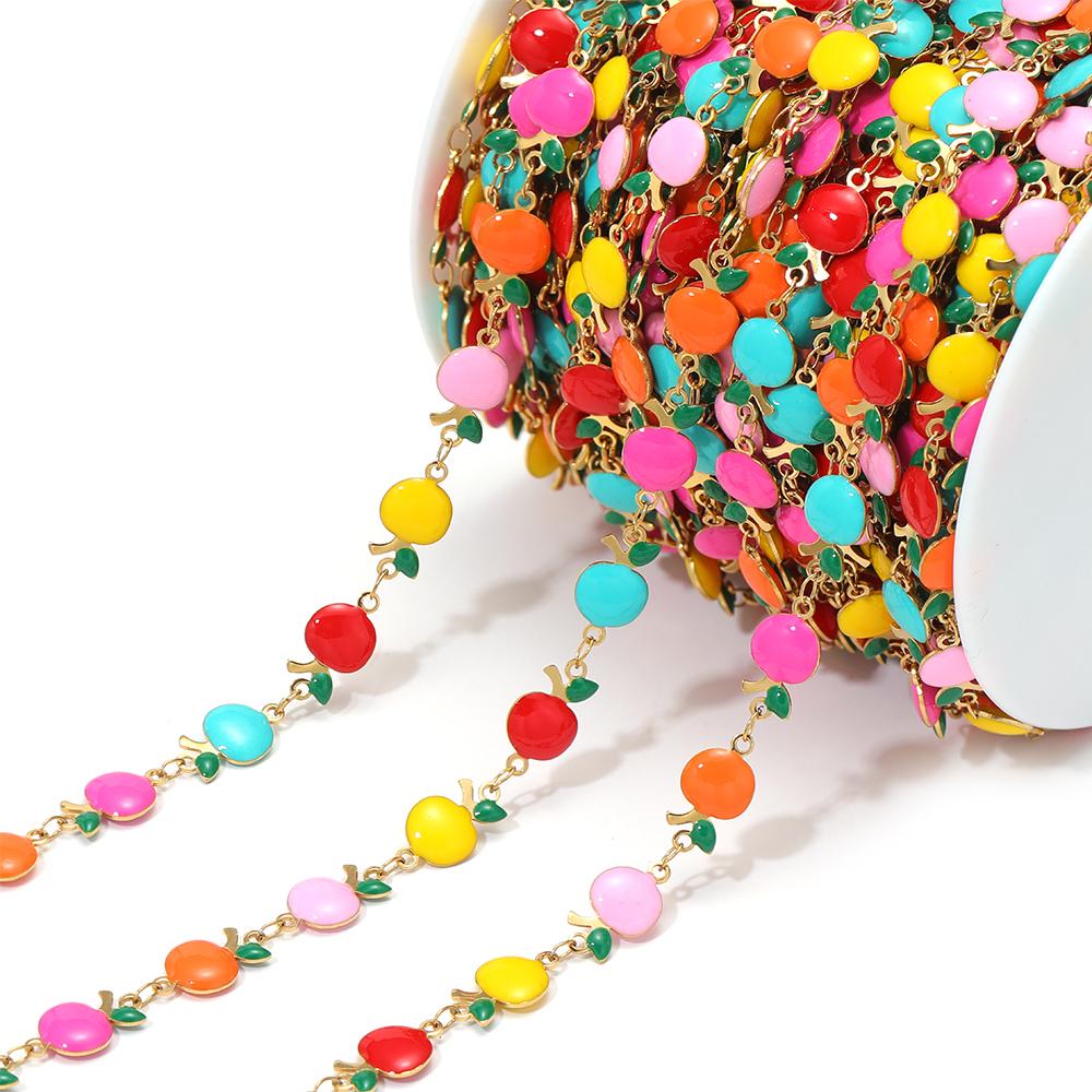 1 Meter Stainless Steel Handmade Enamel Apple Strawberry Chain DIY Jewelry Kids Girls Necklace Bracelet Findings Earrings Making
1 Meter Stainless Steel Handmade Enamel Apple Strawberry Chain DIY Jewelry Kids Girls Necklace Bracelet Findings Earrings Making