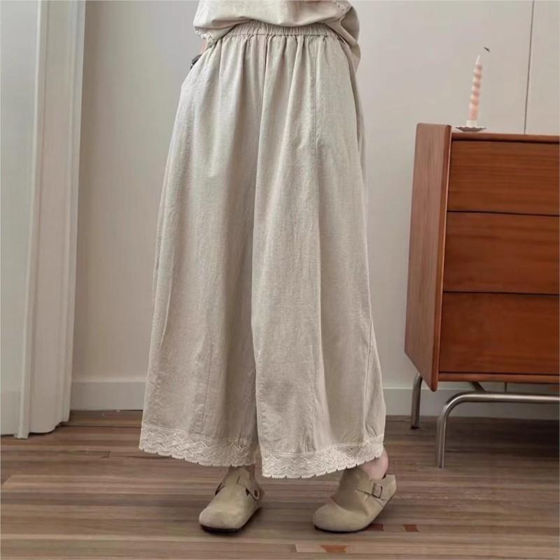 Johnature Summer Versatile Lace-trimmed Straight-leg Pants Casual Vintage Women Trousers One Size бежевий
Johnature Summer Versatile Lace-trimmed Straight-leg Pants Casual Vintage Women Trousers One Size бежевий