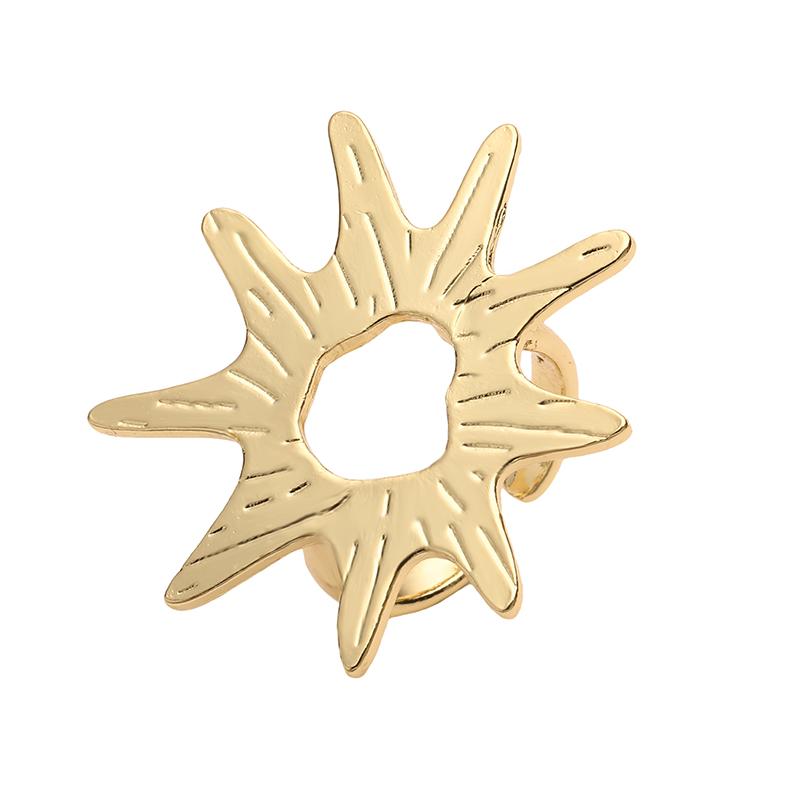 HECHENG,Pop Hip Hop Zircon Exaggerated Ring Twist Sun Shape Golden/Coppery Brass Material Metal Unisex Jewellery 1 Piece resizable
HECHENG,Pop Hip Hop Zircon Exaggerated Ring Twist Sun Shape Golden/Coppery Brass Material Metal Unisex Jewellery 1 Piece resizable