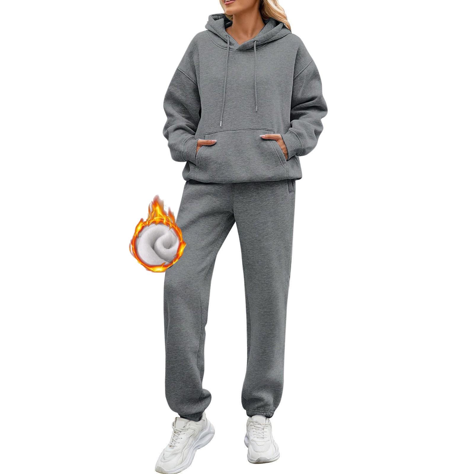 Женские комплекты из 2 предметов, спортивный костюм с капюшоном, толстовка большого размера, мешковатые осенние модные спортивные штаны с карманами XXL
Женские комплекты из 2 предметов, спортивный костюм с капюшоном, толстовка большого размера, мешковатые осенние модные спортивные штаны с карманами XXL