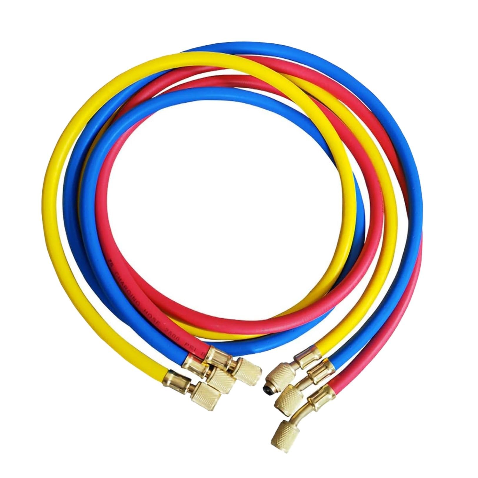 PLEAVIT R134a R12 R22 R502 Replacement Air Conditioner Gas Charge Hose x 150cm Set of 3 1/4 SAE 1/4 SAE
PLEAVIT R134a R12 R22 R502 Replacement Air Conditioner Gas Charge Hose x 150cm Set of 3 1/4 SAE 1/4 SAE