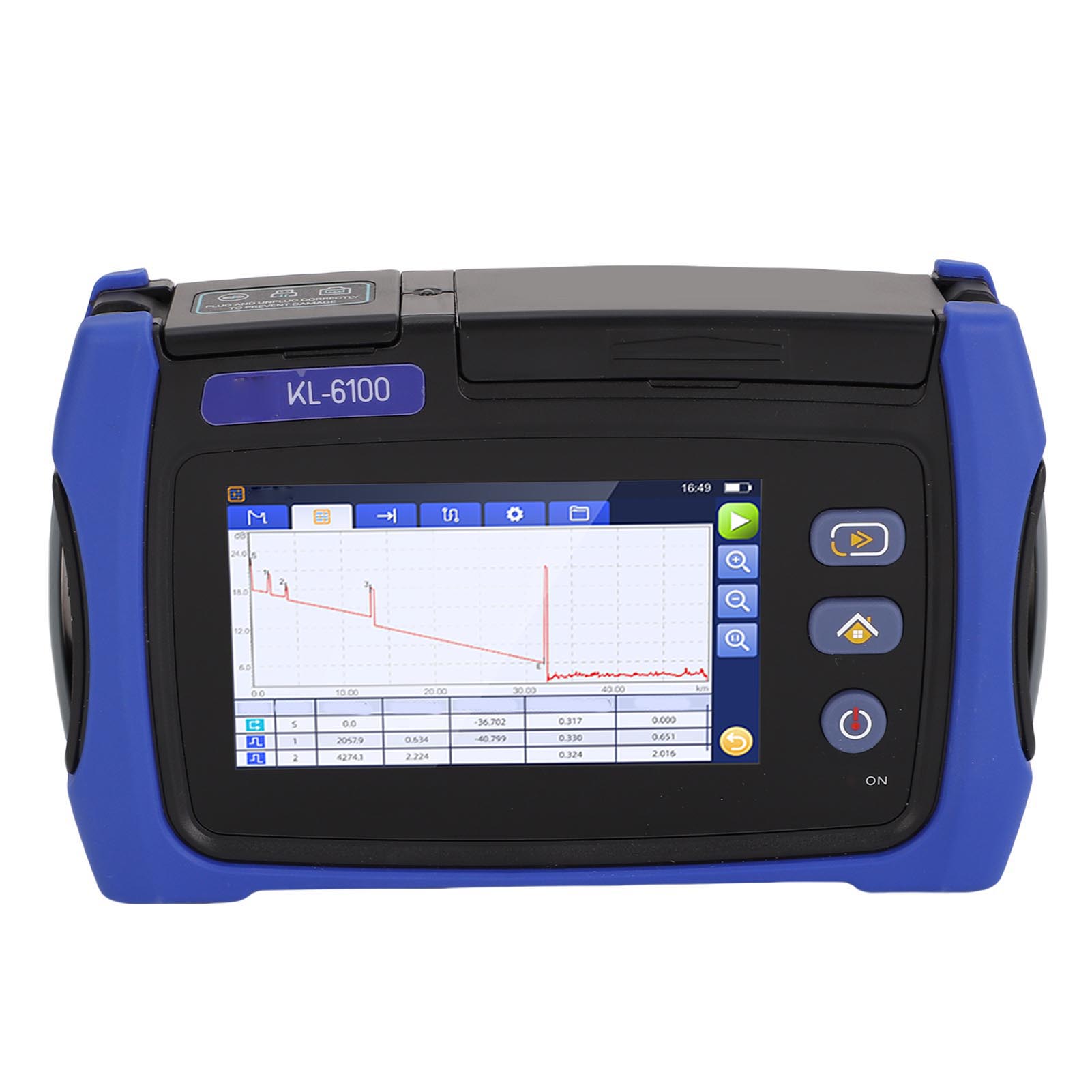 OTDR Optical Fiber Tester 4.3 Inch Color LCD Touch Screen 24dB Dynamic Range 1550nm Wavelength Support OPM SLS VFL RJ45
OTDR Optical Fiber Tester 4.3 Inch Color LCD Touch Screen 24dB Dynamic Range 1550nm Wavelength Support OPM SLS VFL RJ45