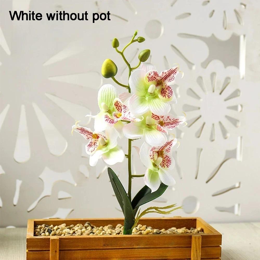 Luxury Artificial Orchid Flower Arrangement, White Silk Fake Plant with Vase for Modern Home Office Centerpiece Decor
Luxury Artificial Orchid Flower Arrangement, White Silk Fake Plant with Vase for Modern Home Office Centerpiece Decor