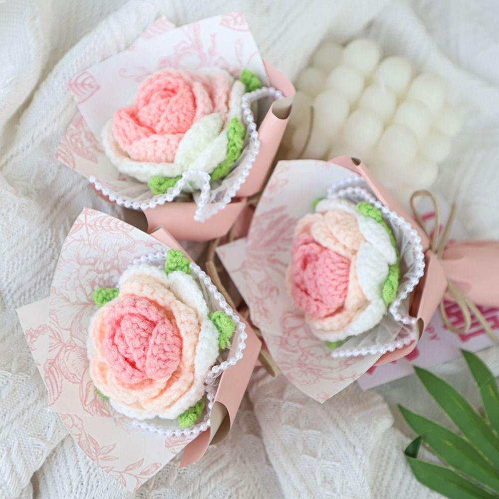 Knitted Artificial Flower Hand-woven Crochet Flower Rose Bouquet Mothers Day Teachers Day Gift рожевий
Knitted Artificial Flower Hand-woven Crochet Flower Rose Bouquet Mothers Day Teachers Day Gift рожевий