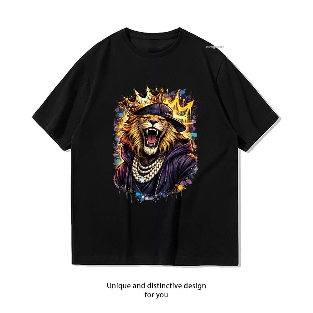 Rap Lion Streetwear Urban Music Illustration Hip Hop Lion King tshirt woman man Casual cotton printed t shirts 4XL
Rap Lion Streetwear Urban Music Illustration Hip Hop Lion King tshirt woman man Casual cotton printed t shirts 4XL