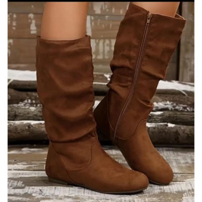 High Boots Round Toe New Retro Knight Stack Boots Heightened Round Toe Middle Tube No Knee 43
High Boots Round Toe New Retro Knight Stack Boots Heightened Round Toe Middle Tube No Knee 43