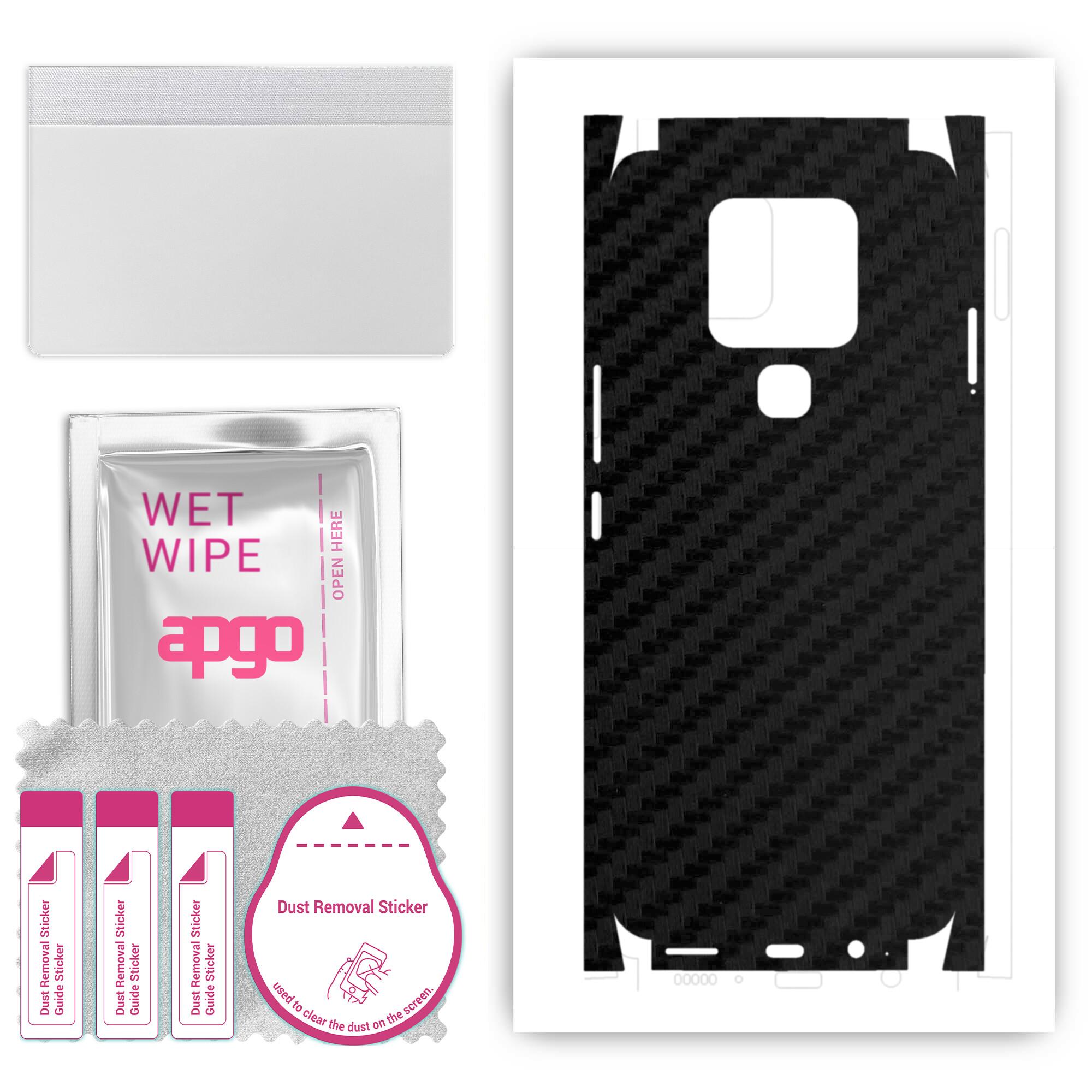 apgo Protective Skin Sticker for the back+sides compatible with Tecno Camon 16, Full Wrap Film, Foil, Vinyl - Pattern Carbon Black
apgo Protective Skin Sticker for the back+sides compatible with Tecno Camon 16, Full Wrap Film, Foil, Vinyl - Pattern Carbon Black