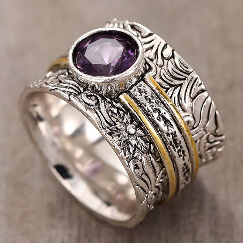 Huitan Vintage Style Women Two Tone Ring Inlaid Bright Purple Cubic Zirconia Elegant Party Accessories Engraved Design Zircon 10
Huitan Vintage Style Women Two Tone Ring Inlaid Bright Purple Cubic Zirconia Elegant Party Accessories Engraved Design Zircon 10
