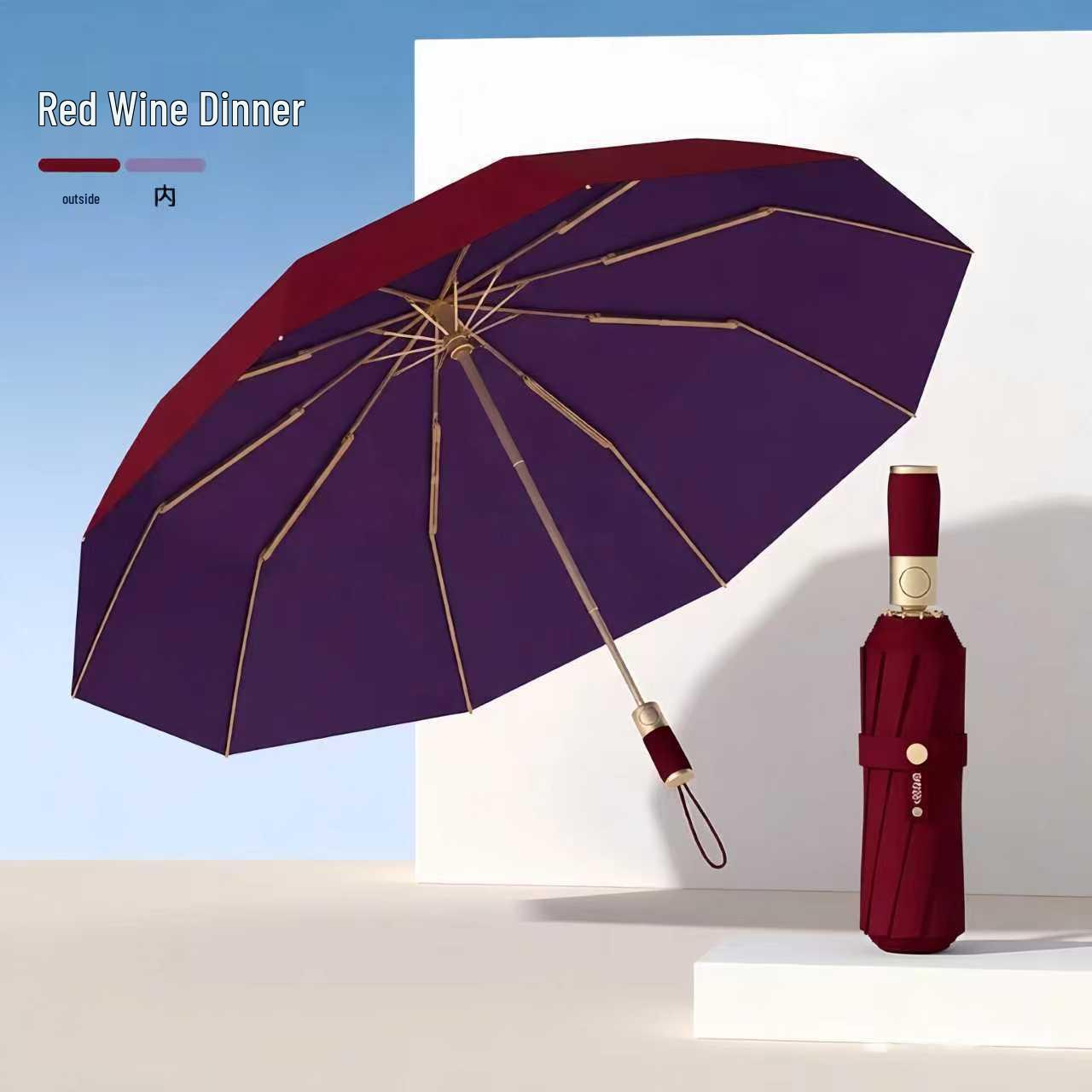 Automatic 10-Rib Thickened Sun & Rain Umbrella - Dual-Use Folding Parasol with Colorful Sunscreen.
Automatic 10-Rib Thickened Sun & Rain Umbrella - Dual-Use Folding Parasol with Colorful Sunscreen.